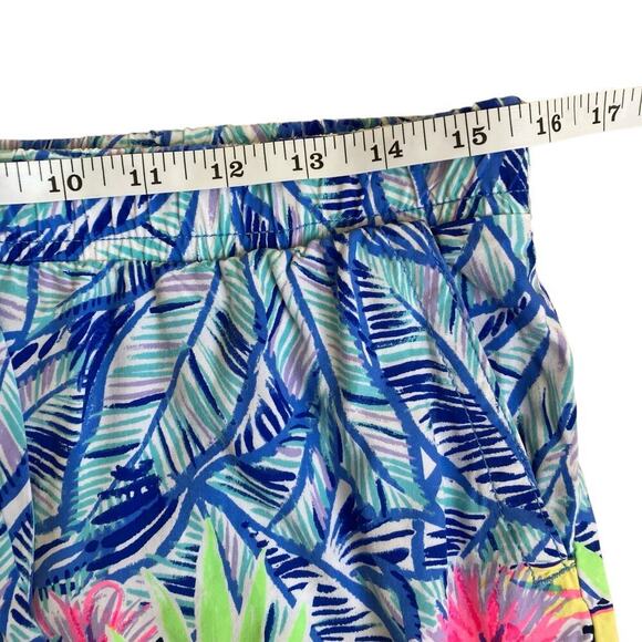 Lilly Pulitzer Katia Shorts Bennet Blue Lets Mango Engineered Lightweight Sz S - Picture 7 of 16
